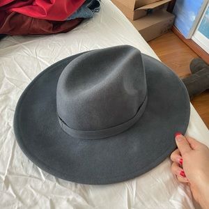 Free People Felt Wide Brim Fedora Hat